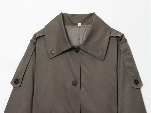 Abrigo Trench Coat Elegante para Mujer con Cuello Tipo Solapa - Image 17