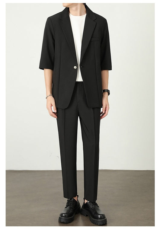 Blazer Casual de Seda de Hielo para Hombre - Ligero y Fresco para Verano - Image 13