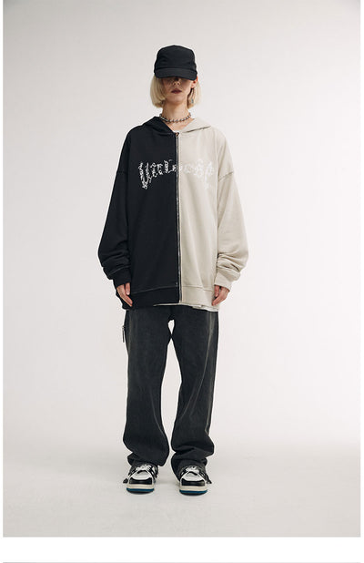 Cardigan Sudadera con Cierre Estampado Emocional para Hombre - Image 6