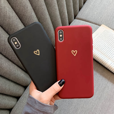 Funda Protectora de Silicona Suave - Diseño Minimalista Love - Image 5