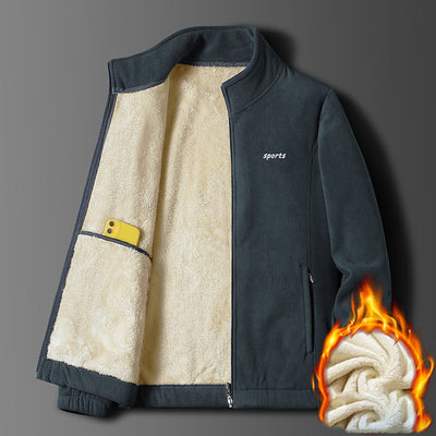 Chaqueta Acolchada de Terciopelo para Hombre Talla Grande - Image 14