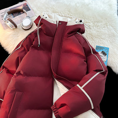 Abrigo Acolchado Holgado con Capucha - Algodón Casual para Hombre