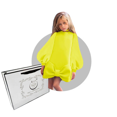 Vestido Infantil de Moda con Mangas Largas y Efecto Burbuja - Image 8