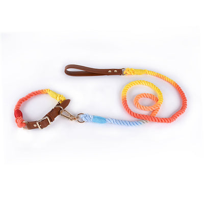 Juego de Collar y Correa para Perros Medianos y Grandes en Cuero y Algodón Tejido - Image 18
