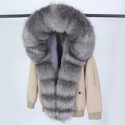 Abrigo de Piel con Cuello Desmontable y Compartimento Interior para Mujer - Image 6