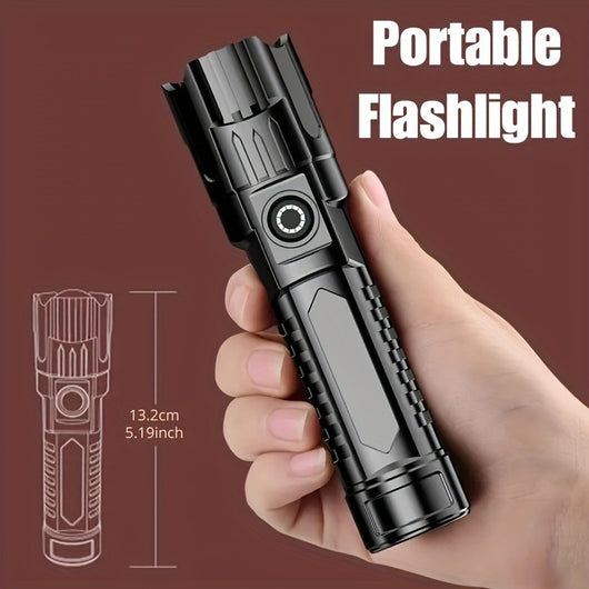 Linterna LED Recargable USB con Zoom para Camping y Exterior - Image 6