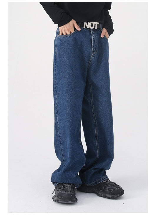 Jeans Retro Holgados con Cintura Elástica Estilo Coreano para Hombre - Image 13
