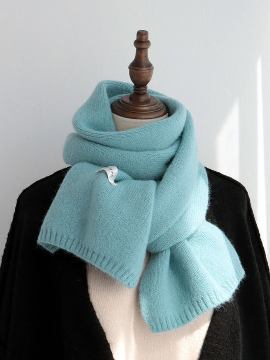 Bufanda Cálida de Color Liso para Mujer - Otoño e Invierno - Image 28