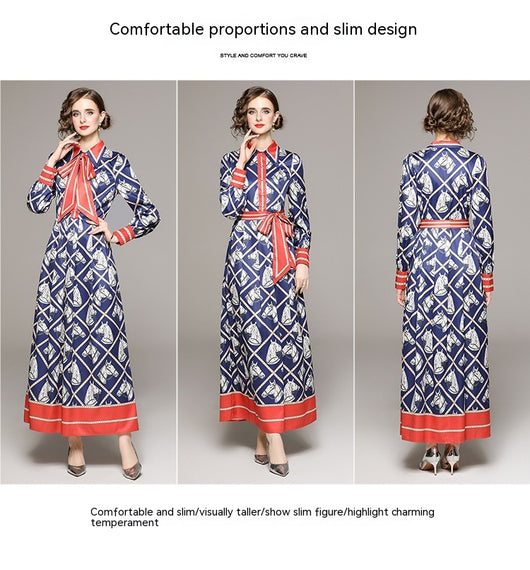 Vestido Camisero Plisado con Estampado Floral Vintage y Cinturón - Image 6