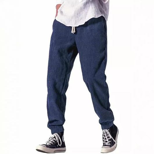 Pantalones Casuales Deportivos Tipo Waffle Gruesos para Otoño Invierno - Image 3
