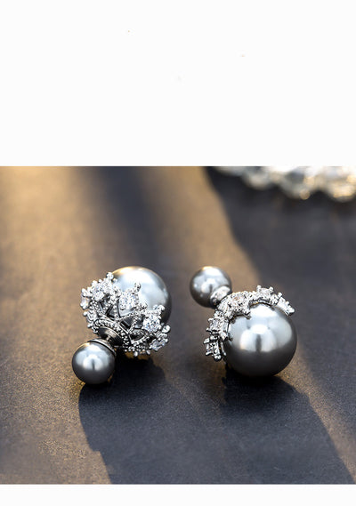 Aretes de Plata Esterlina con Perla Reversible - Image 7