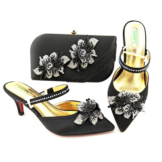 Tacones Altos Puntiagudos con Bolso Coordinado para Eventos - Image 3