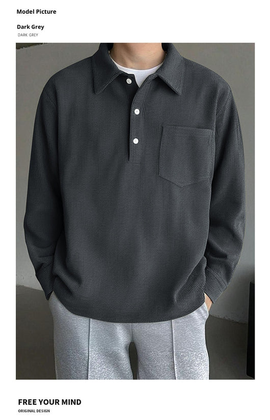Camisa Casual Retro Americana de Corte Clásico - Image 10