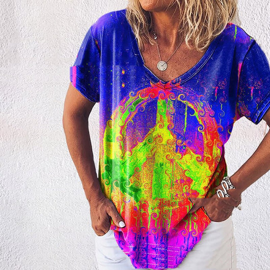Playera Oversize Tie-Dye Arcoíris para Talla Plus - Image 10