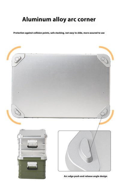 Caja de Almacenamiento Portátil de Aluminio para Camping y Vehículos - Image 10