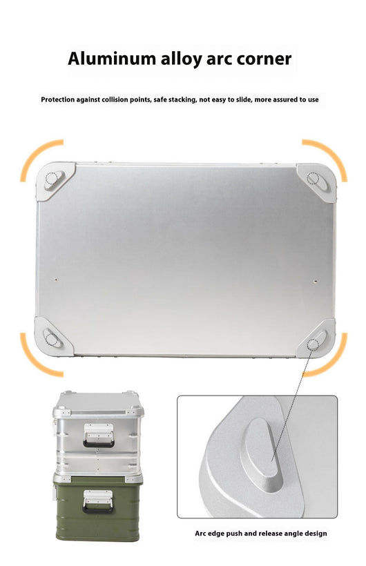 Caja de Almacenamiento Portátil de Aluminio para Camping y Vehículos - Image 10