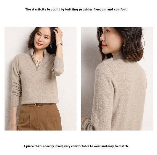 Suéter de Punto con Cuello Tipo Cremallera Semicerrada - Image 20