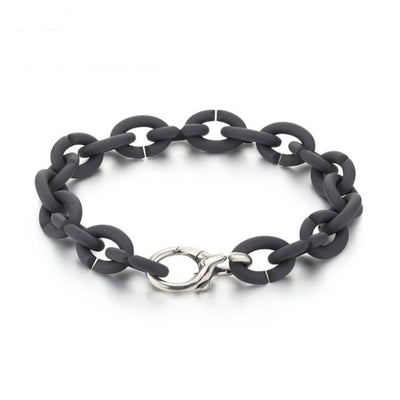 Pulsera Plata Grafito Estilo Minimalista - Image 5