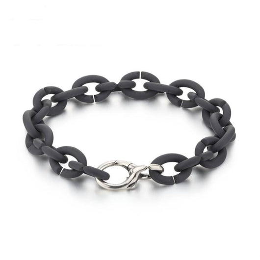 Pulsera Plata Grafito Estilo Minimalista - Image 5