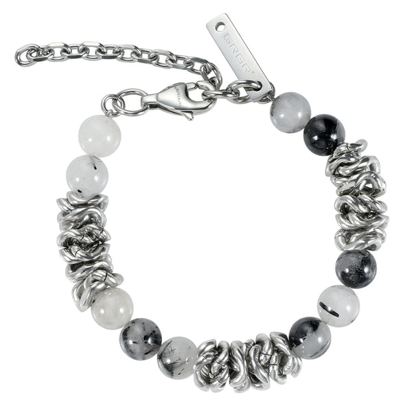 Pulsera Hip Hop Negra con Cristales Incrustados - Image 5