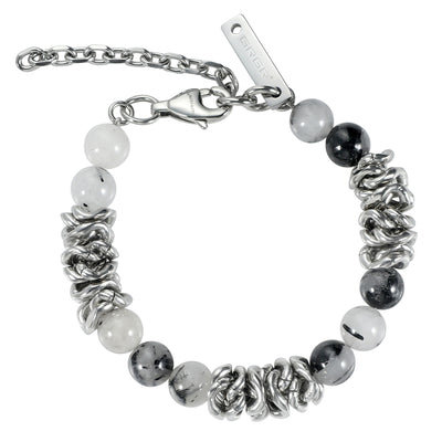 Pulsera Hip Hop Negra con Cristales Incrustados - Image 5