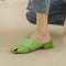 Sandalias y Pantuflas Mujer con Tacón Bajo - Multicolor Verde, Amarillo y Blanco