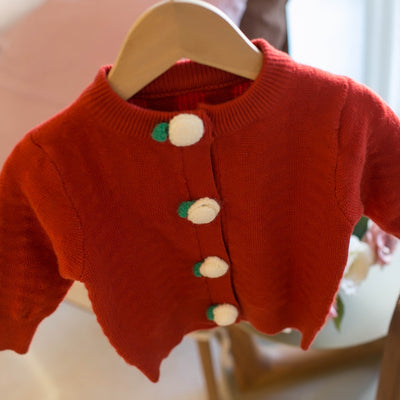 Cardigan Escolar de Cuello Redondo para Niñas - Colores Lisos - Image 11
