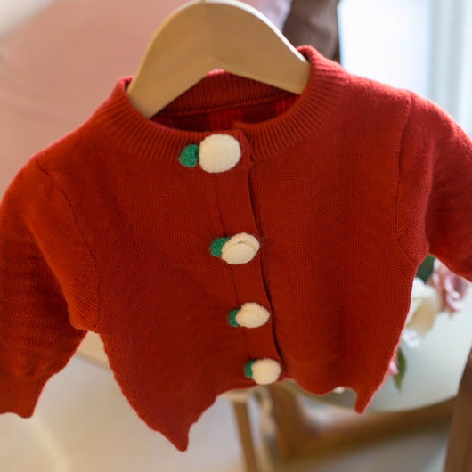 Cardigan Escolar de Cuello Redondo para Niñas - Colores Lisos - Image 11