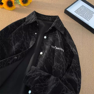 Camisa de Pana Bordada Estilo Retro Americano Premium para Hombre - Image 6