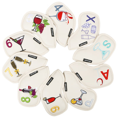 Funda Protectora Premium para Hierros de Golf con Diseño Patrón Vino - Image 8