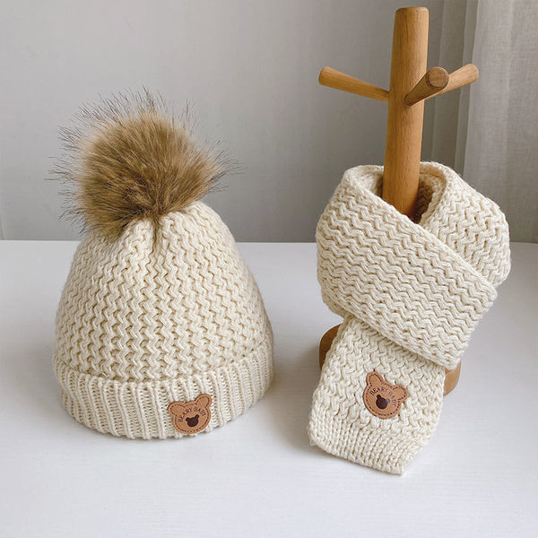 Conjunto Infantil Gorro y Bufanda Térmica con Forro de Terciopelo