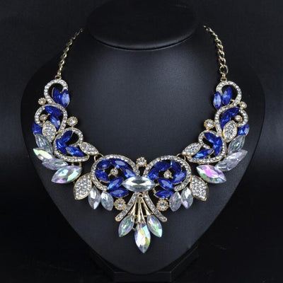 Collar Flor de Aleación de Diamante para Mujeres