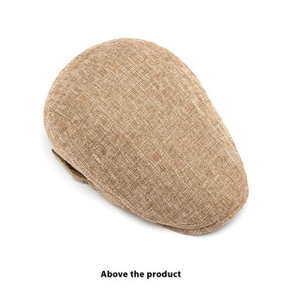 Boina Retro de Algodón y Lino para Hombre con Visera - Image 17
