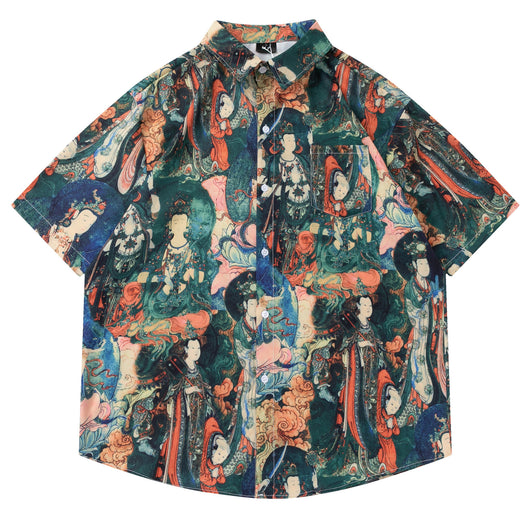 Camiseta Ukiyo Estampado Completo Manga Corta Unisex - Image 4