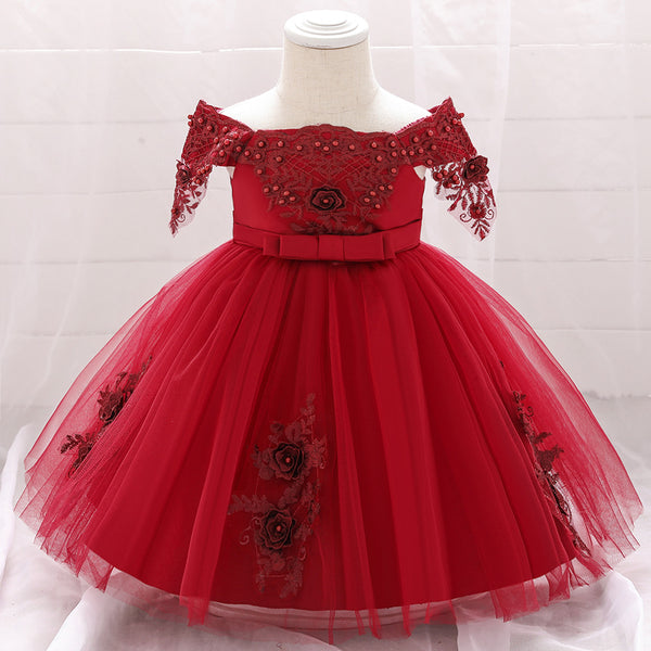 Vestido de Bautizo Niña con Diseño Luna Llena para Fotografía
