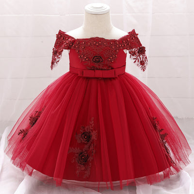 Vestido de Bautizo Niña con Diseño Luna Llena para Fotografía