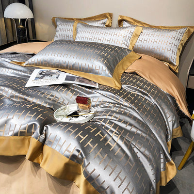 Conjunto de 4 Piezas Elegante en Seda y Algodón Europeo Premium - Image 6