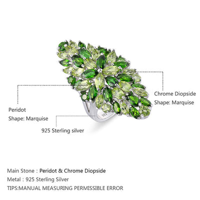 Anillo de Peridoto con Incrustaciones de Piedras Preciosas Ambilight - Image 3