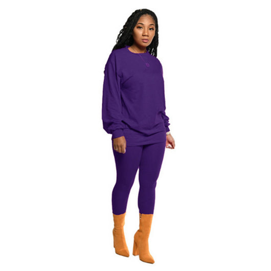 Conjunto Deportivo de Sudadera y Pantalón Liso de Manga Larga - Image 11