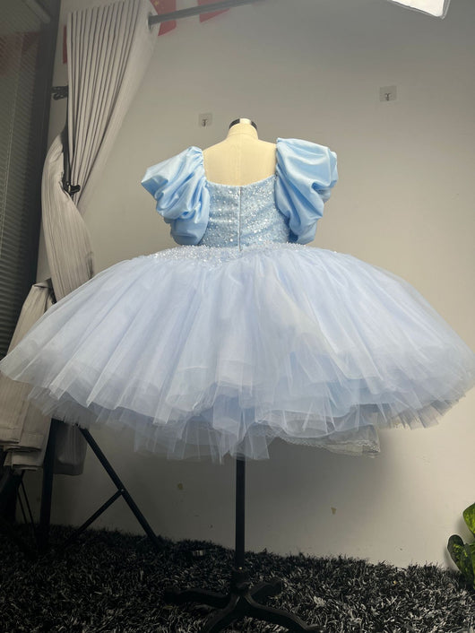 Vestido Princesa Niña con Falda Tutú y Moño - Image 8