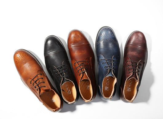 Zapatos Casuales de Cuero Vintage para Hombre con Puntera Redonda Transpirable - Image 17