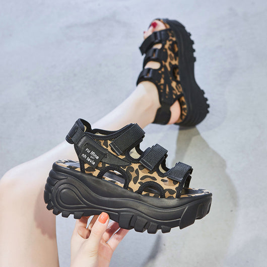 Sandalias Leopardo Talla Grande con Suela Gruesa para Mujer - Image 5