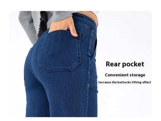 Pantalones Cargo Retro Cintura Alta Mujer Pierna Recta Ancha - Image 19