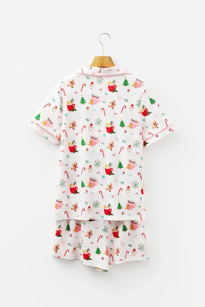 Pijama Navideño Espíritus Blancos - Conjunto Corto 2 Piezas - Image 8