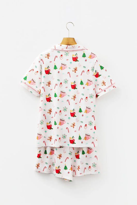 Pijama Navideño Espíritus Blancos - Conjunto Corto 2 Piezas - Image 8