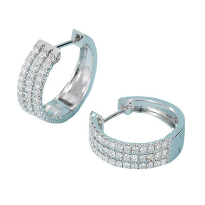 Aretes de Diamante Natural en Oro Blanco 18K - Image 3