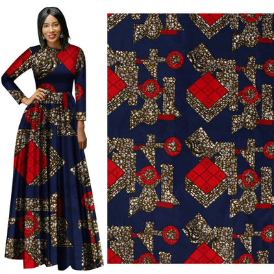 Tela Estampada Africana de Algodón Puro con Diseño Batik Floral - Image 9