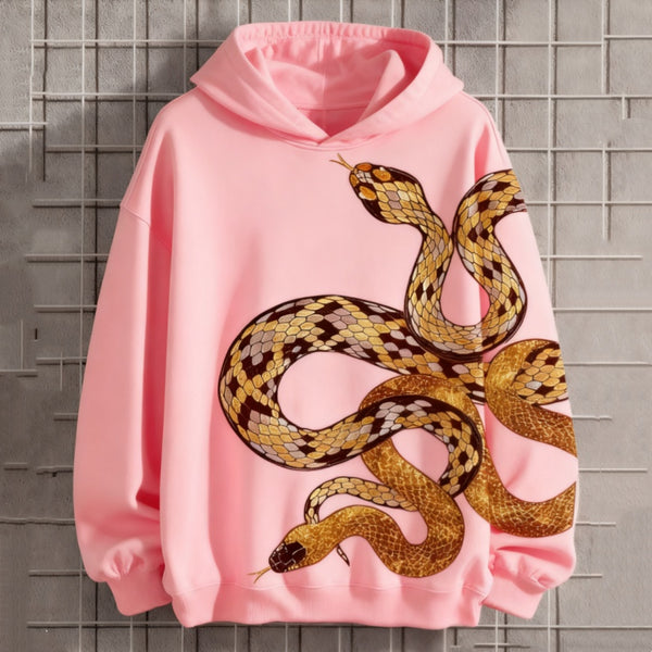 Sudadera Estampada de Manga Larga para Hombre - Hoodie Casual Versátil