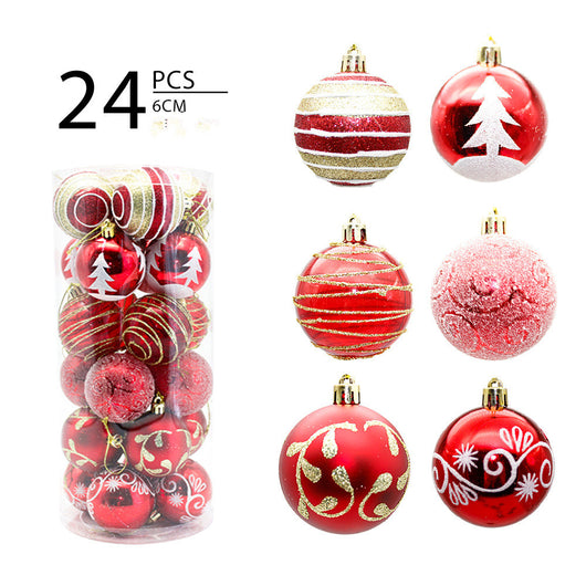Set de 24 Bolas Navideñas Transparentes 6cm - Diseños Pintados a Mano - Image 6
