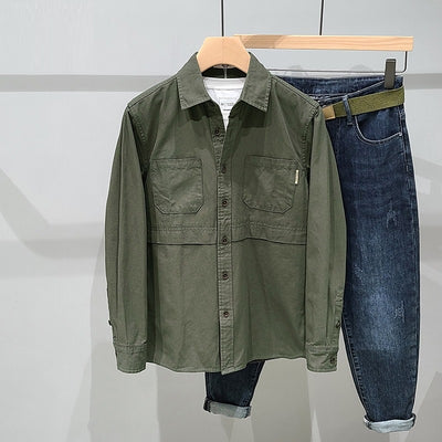 Camisa Manga Larga con Costuras de Diseño Premium para Hombre - Image 8